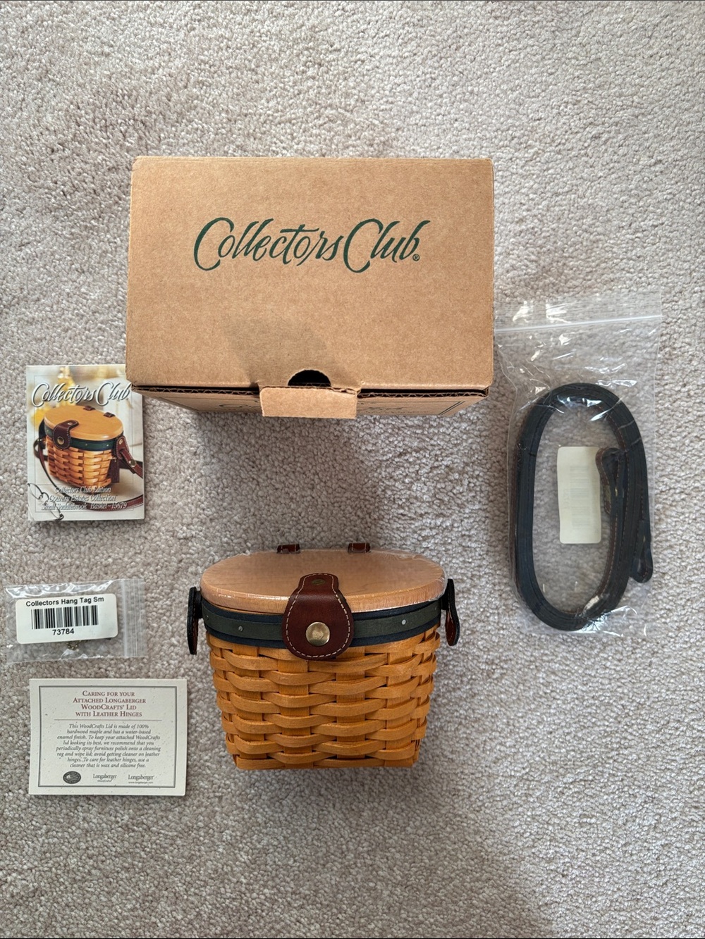 Longaberger Collectors Club Box in Brown with Green Logo